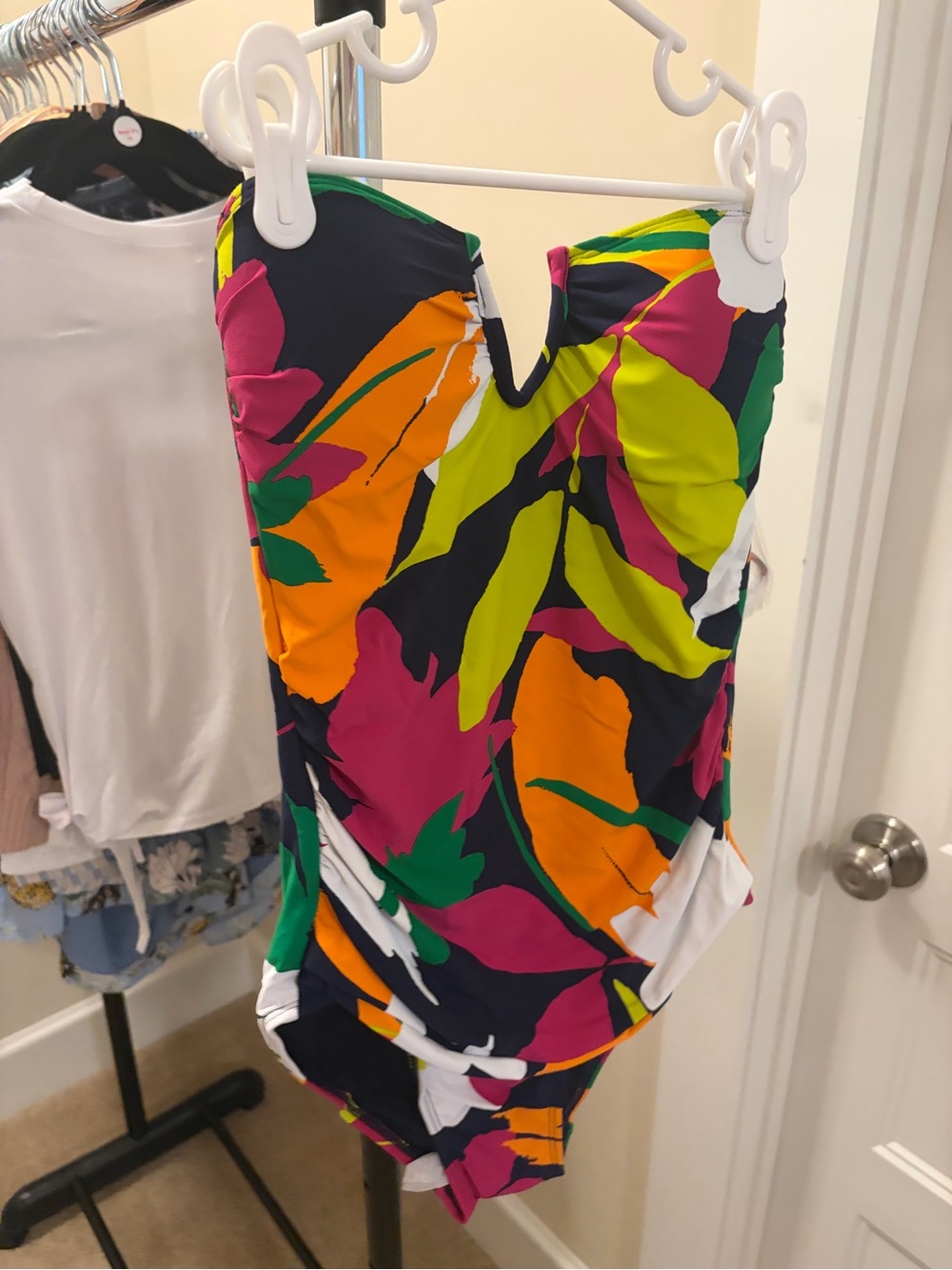 Tropical Floral One-Piece Swimsuit - Vibrant Multicolor